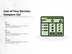 Icon of two services compare list
