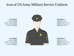 Icon of us army military service uniform