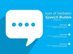 Icon of verbatim speech bubble