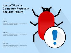 Icon Of Virus In Computer Results In Security Failure