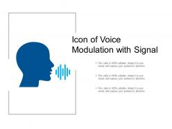Icon of voice modulation with signal