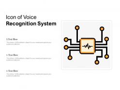 Icon of voice recognition system