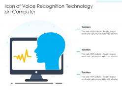 Icon of voice recognition technology on computer