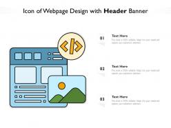 Icon Of Webpage Design With Header Banner