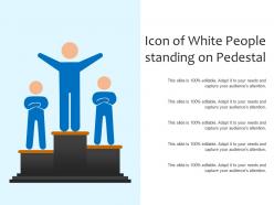 Icon of white people standing on pedestal