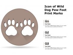 Icon of wild dog paw foot print marks