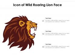 Icon of wild roaring lion face