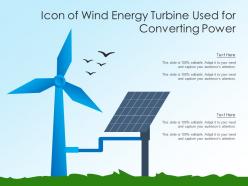 Icon of wind energy turbine used for converting power