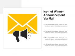 Icon Of Winner Announcement Via Mail