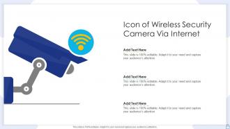 Icon of wireless security camera via internet