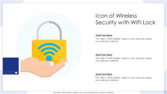 Icon of wireless security with wifi lock