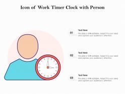 Icon Of Work Timer Clock With Person