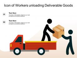 Icon Of Workers Unloading Deliverable Goods