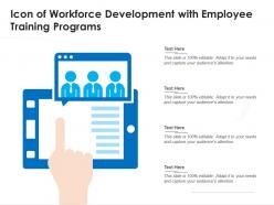 Icon of workforce development with employee training programs