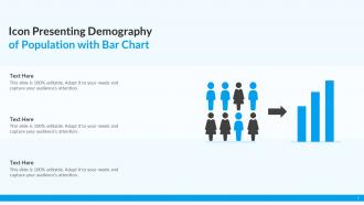 Icon Presenting Demography Of Population With Bar Chart