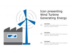 Icon Presenting Wind Turbine Generating Energy