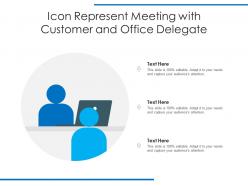 Icon represent meeting with customer and office delegate