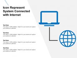 Icon represent system connected with internet