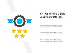 Icon representing 5 stars quality certificate logo