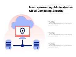 Icon representing administration cloud computing security