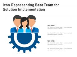 Icon representing best team for solution implementation