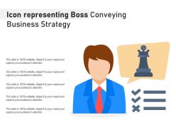 Icon representing boss conveying business strategy