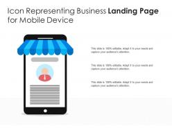 Icon representing business landing page for mobile device