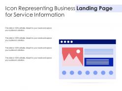 Icon representing business landing page for service information