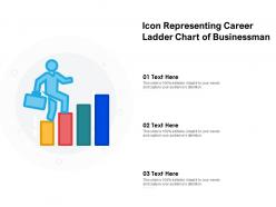 Icon representing career ladder chart of businessman