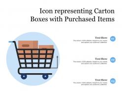 Icon representing carton boxes with purchased items