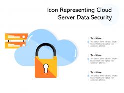 Icon representing cloud server data security