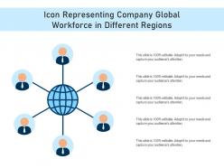 Icon Representing Company Global Workforce In Different Regions