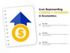 Icon Representing Currency Increment In Economics