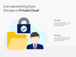 Icon representing data storage on private cloud