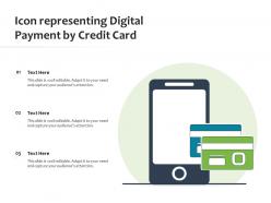 Icon representing digital payment by credit card