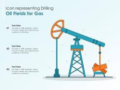 Icon representing drilling oil fields for gas