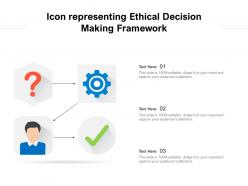 Icon representing ethical decision making framework
