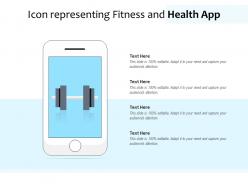 Icon representing fitness and health app