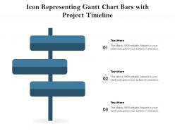Icon representing gantt chart bars with project timeline