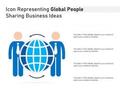 Icon representing global people sharing business ideas