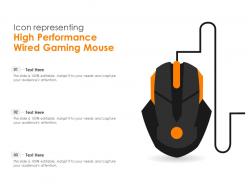 Icon representing high performance wired gaming mouse