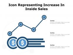 Icon representing increase in inside sales