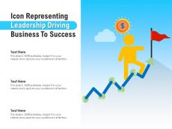 Icon representing leadership driving business to success