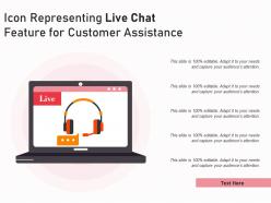 Icon representing live chat feature for customer assistance