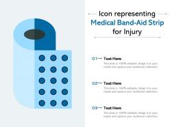 Icon representing medical bandaid strip for injury