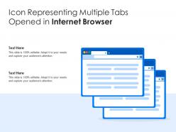 Icon representing multiple tabs opened in internet browser