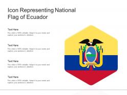Icon representing national flag of ecuador