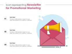 Icon representing newsletter for promotional marketing