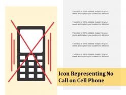 Icon representing no call on cell phone