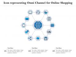 Icon representing omni channel for online shopping